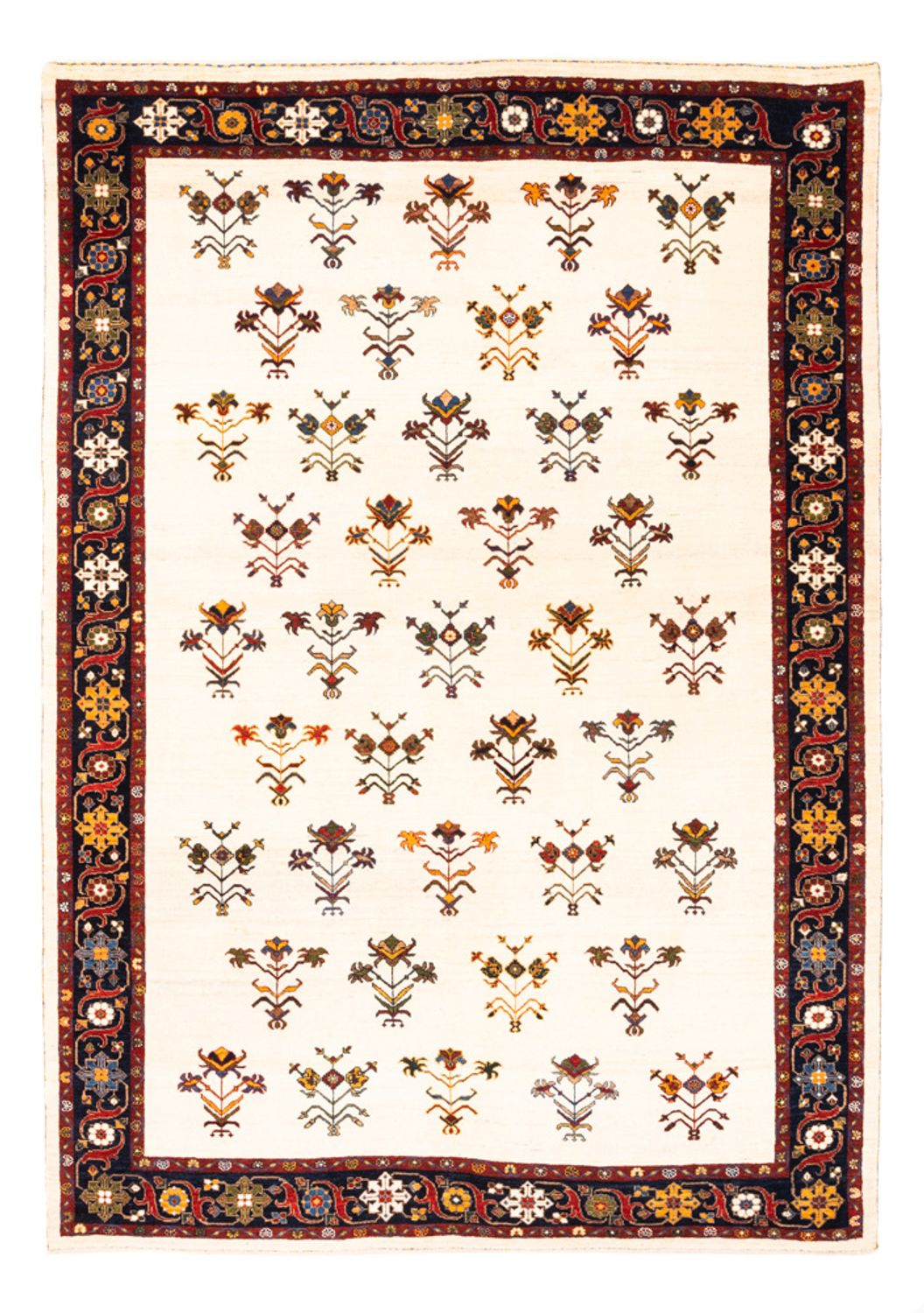 Gabbeh Teppich - Perser - 245 x 177 cm - creme