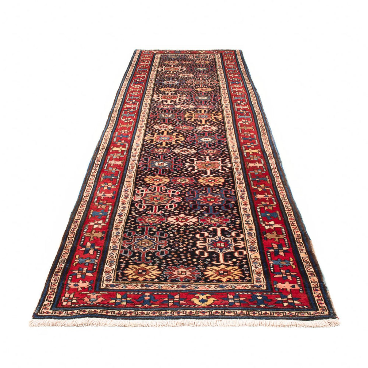 Läufer Perser - Nomadic - 382 x 107 cm - dunkelblau