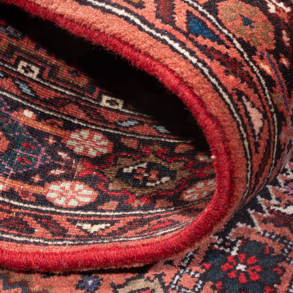 Perserteppich - Nomadic - 126 x 84 cm - dunkelrot