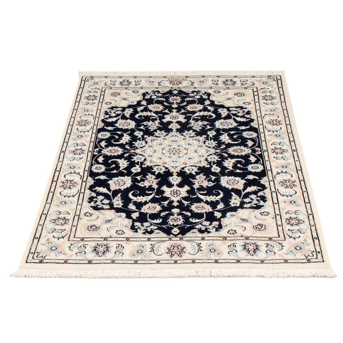 Perserteppich - Nain - Premium - 123 x 80 cm - dunkelblau