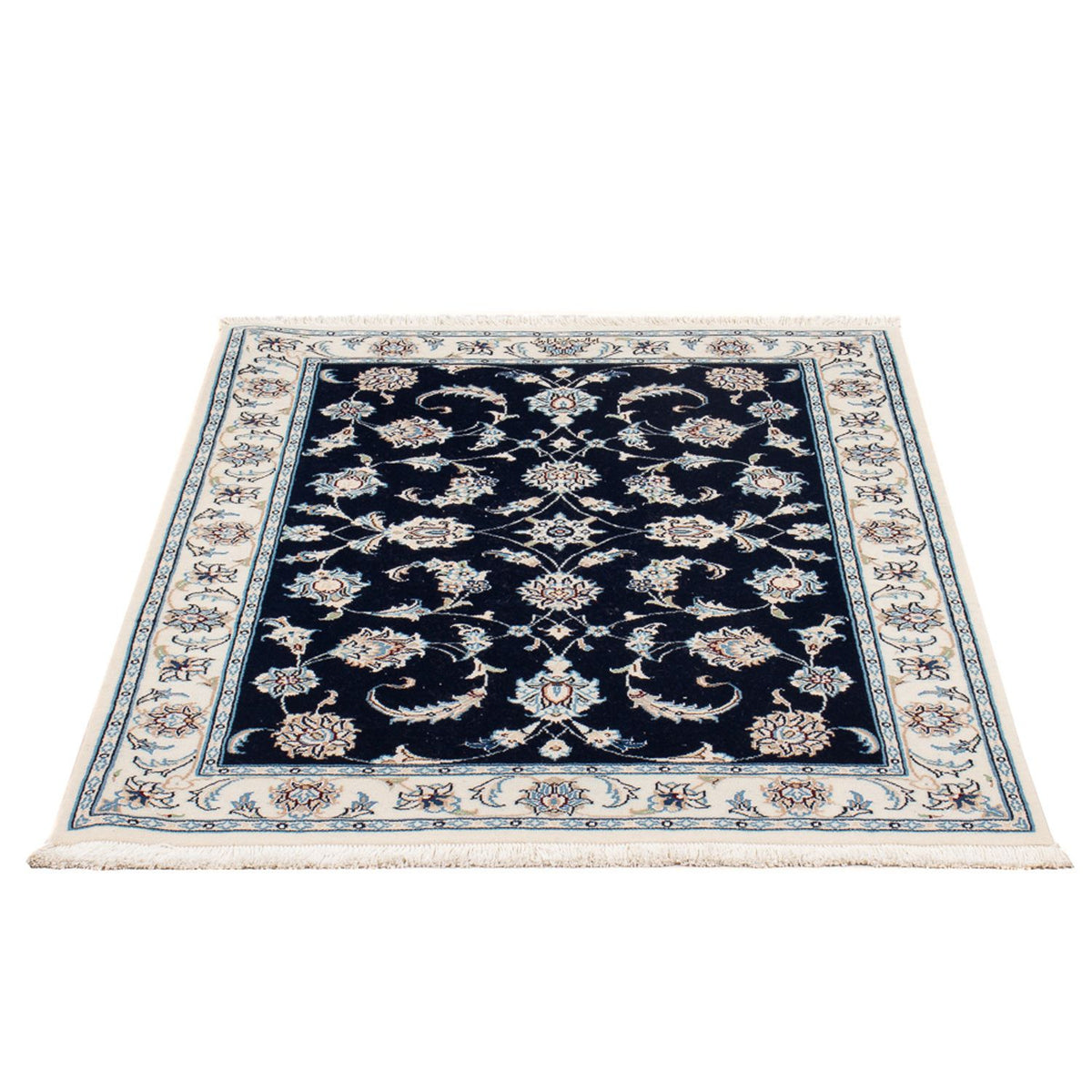 Perserteppich - Nain - Premium - 119 x 82 cm - dunkelblau