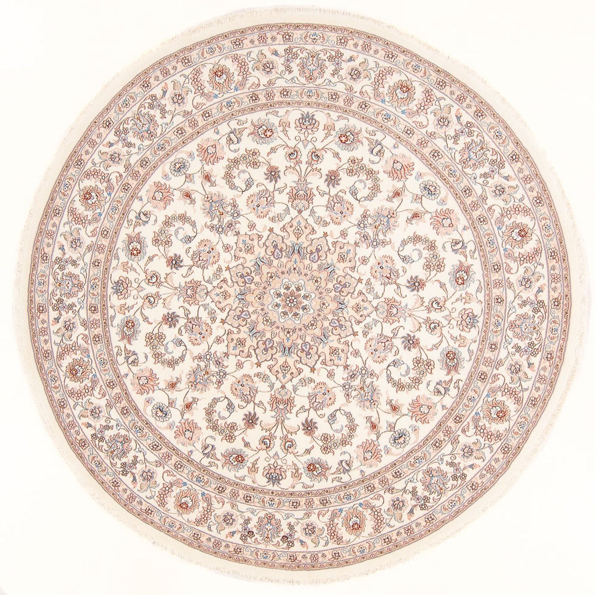 Perserteppich - Täbriz - Royal rund - 202 x 196 cm - creme