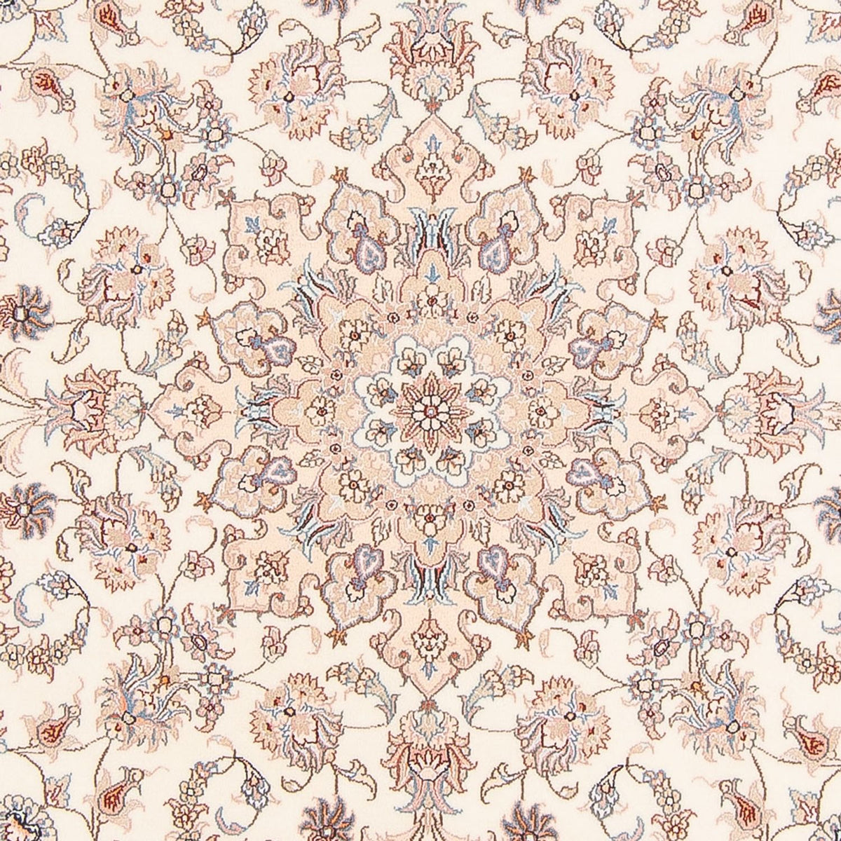 Perserteppich - Täbriz - Royal rund - 202 x 196 cm - creme