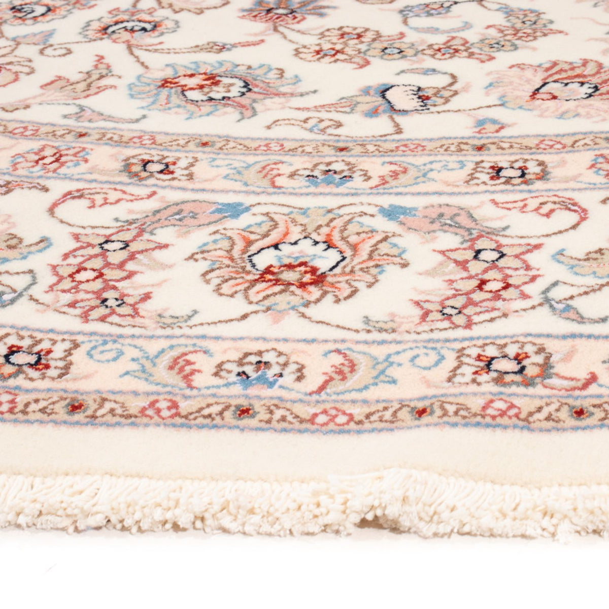 Perserteppich - Täbriz - Royal rund - 202 x 196 cm - creme