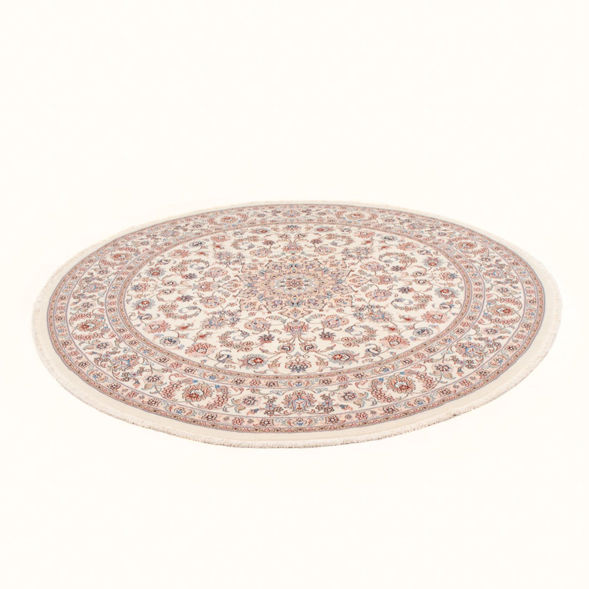 Perserteppich - Täbriz - Royal rund - 202 x 196 cm - creme