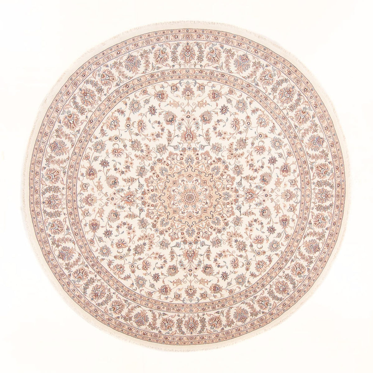 Perserteppich - Täbriz - Royal rund  - 250 x 250 cm - creme