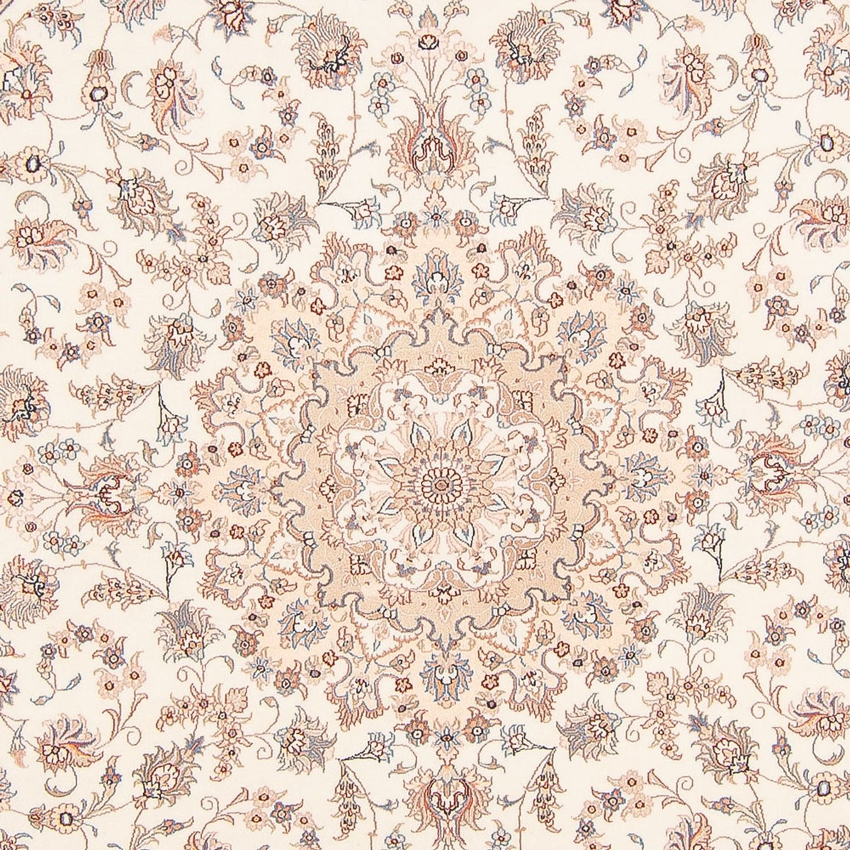 Perserteppich - Täbriz - Royal rund  - 250 x 250 cm - creme