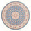 Perserteppich - Täbriz - Royal rund - 200 x 200 cm - hellblau