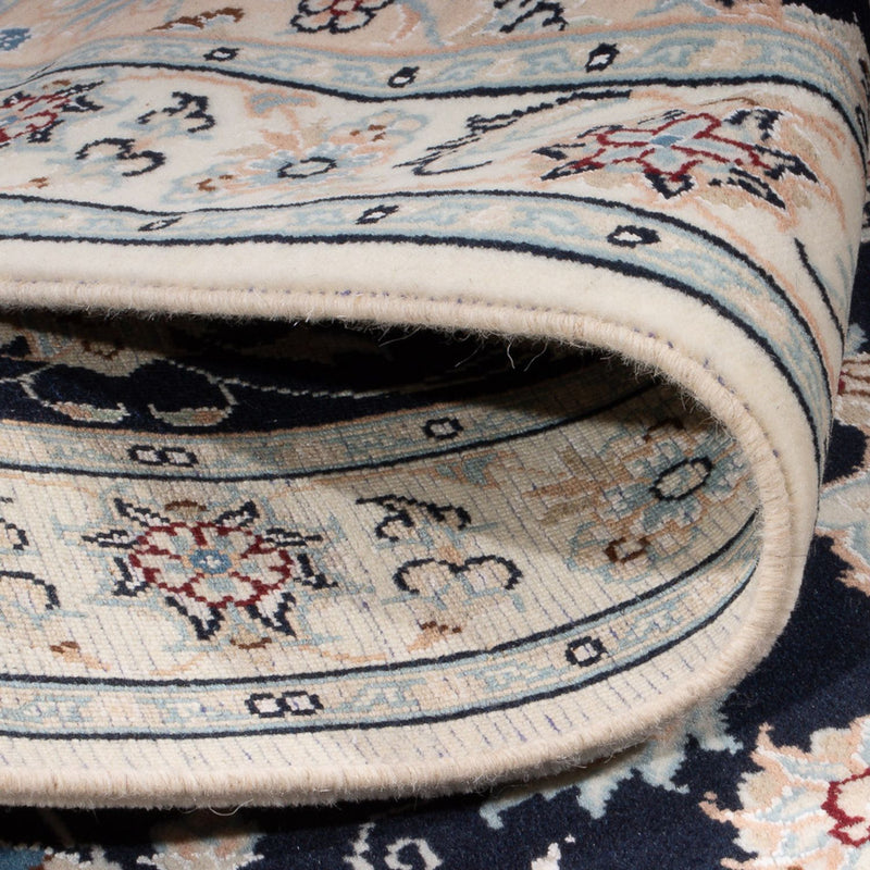 Perserteppich - Nain - Premium - 132 x 74 cm - dunkelblau