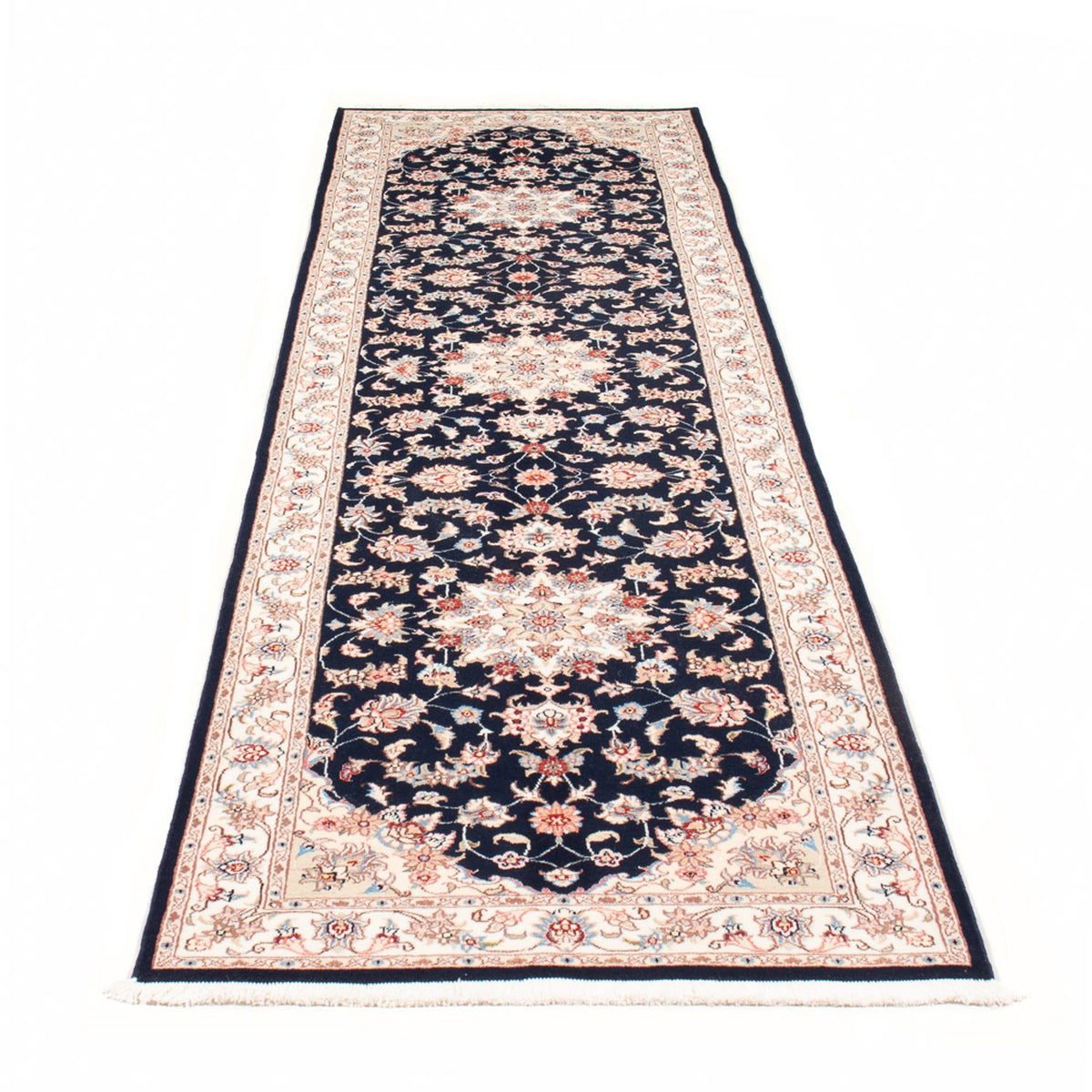 Läufer Perser - Täbriz - Royal - 295 x 81 cm - dunkelblau
