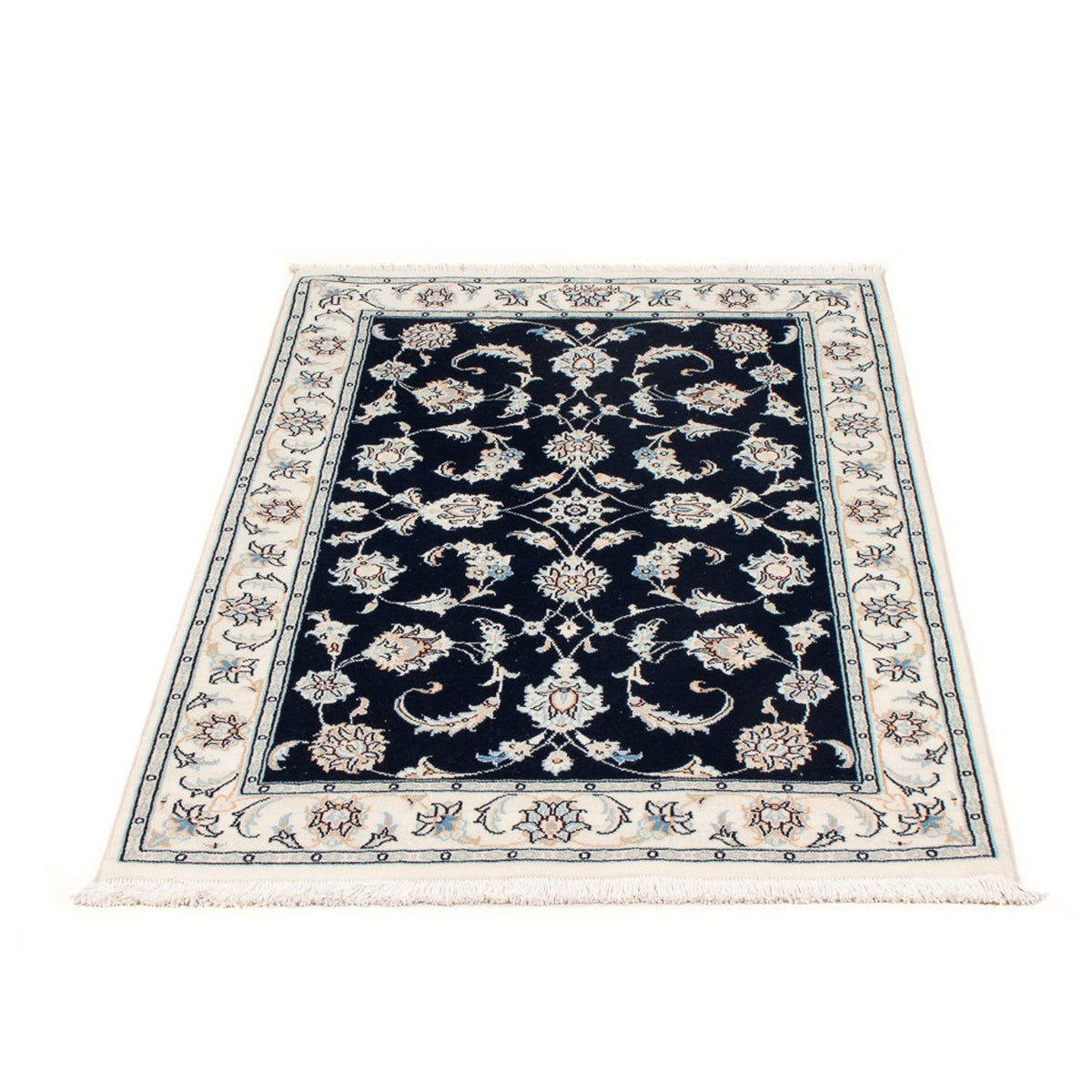 Perserteppich - Nain - Premium - 124 x 82 cm - dunkelblau
