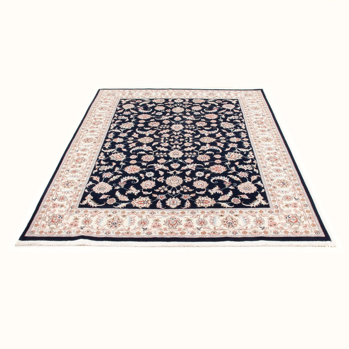 Perserteppich - Täbriz - Royal - 201 x 149 cm - dunkelblau