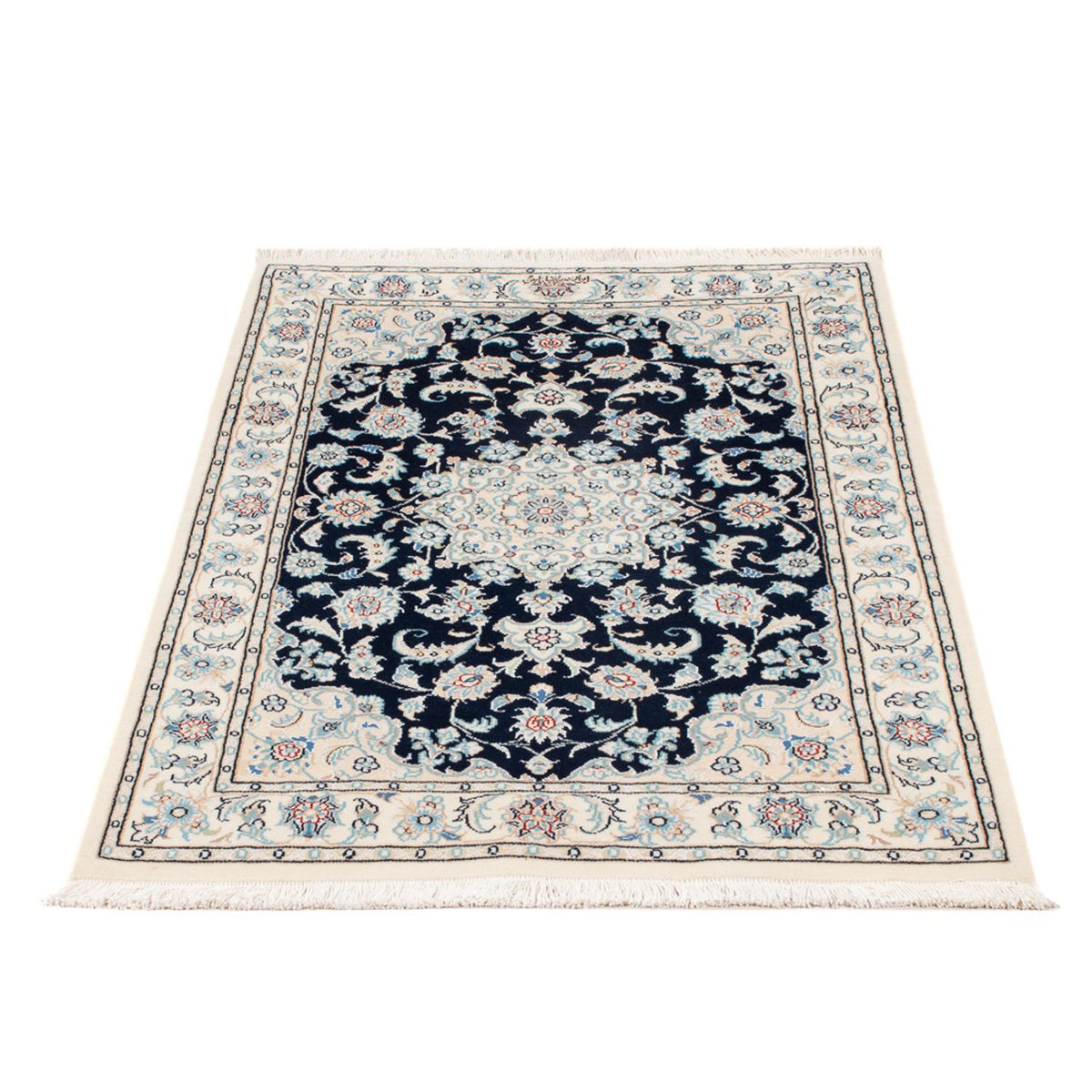 Perserteppich - Nain - Premium - 117 x 80 cm - dunkelblau