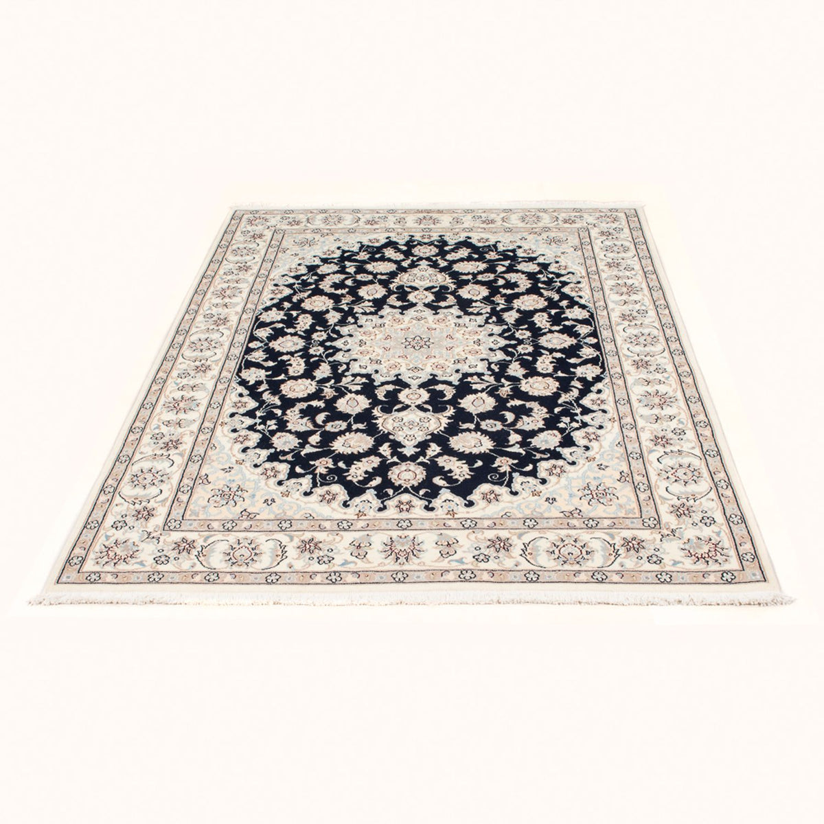 Perserteppich - Nain - Royal - 173 x 121 cm - dunkelblau