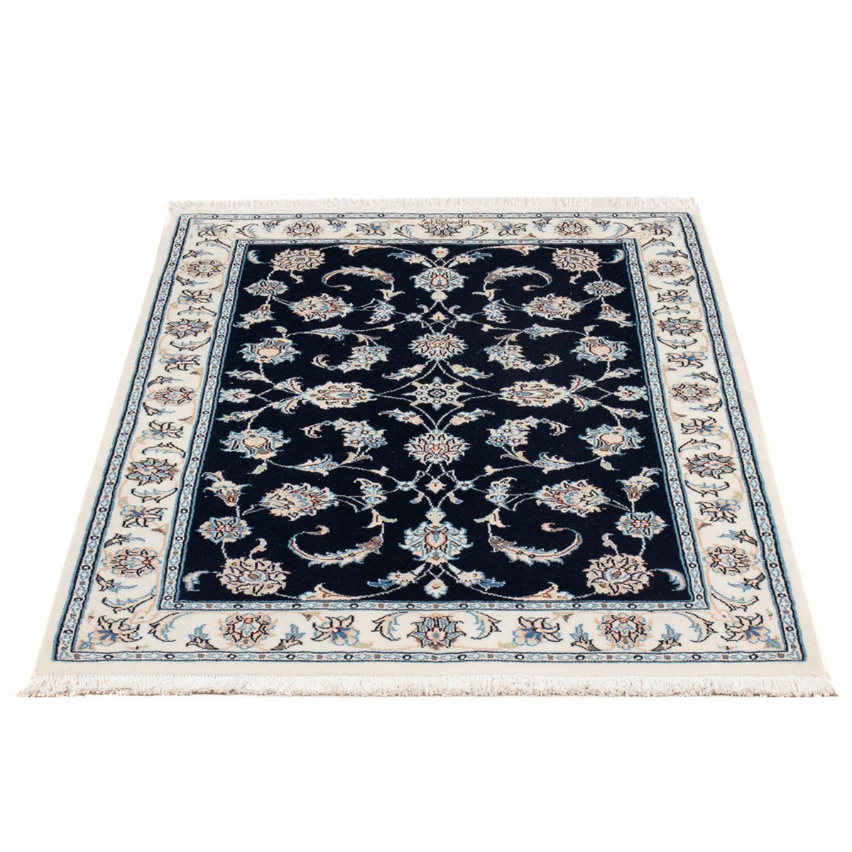 Perserteppich - Nain - Premium - 121 x 78 cm - dunkelblau