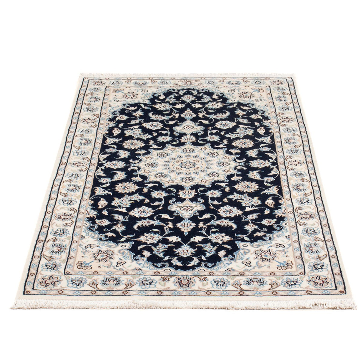 Perserteppich - Nain - Premium - 140 x 70 cm - dunkelblau