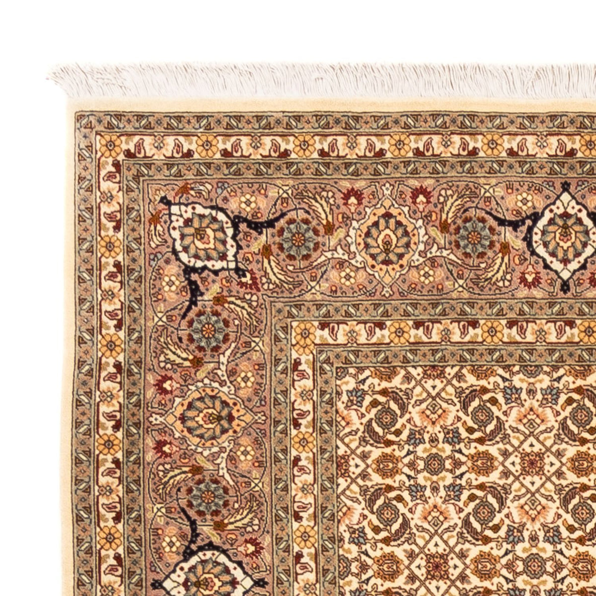 Perserteppich - Täbriz - Royal quadratisch - 206 x 204 cm - dunkelbeige