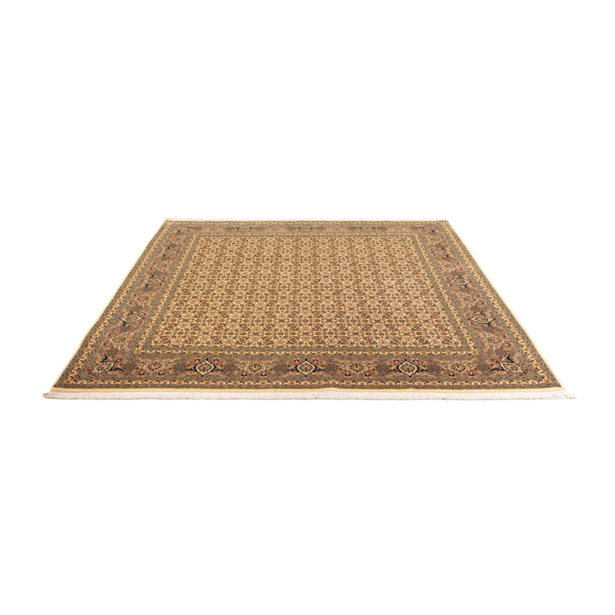 Perserteppich - Täbriz - Royal quadratisch - 206 x 204 cm - dunkelbeige