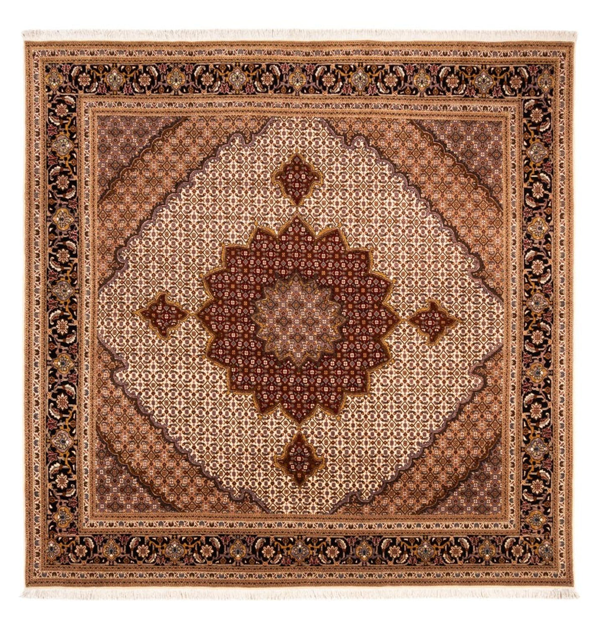 Perserteppich - Täbriz - Royal quadratisch - 256 x 250 cm - bordeauxrot