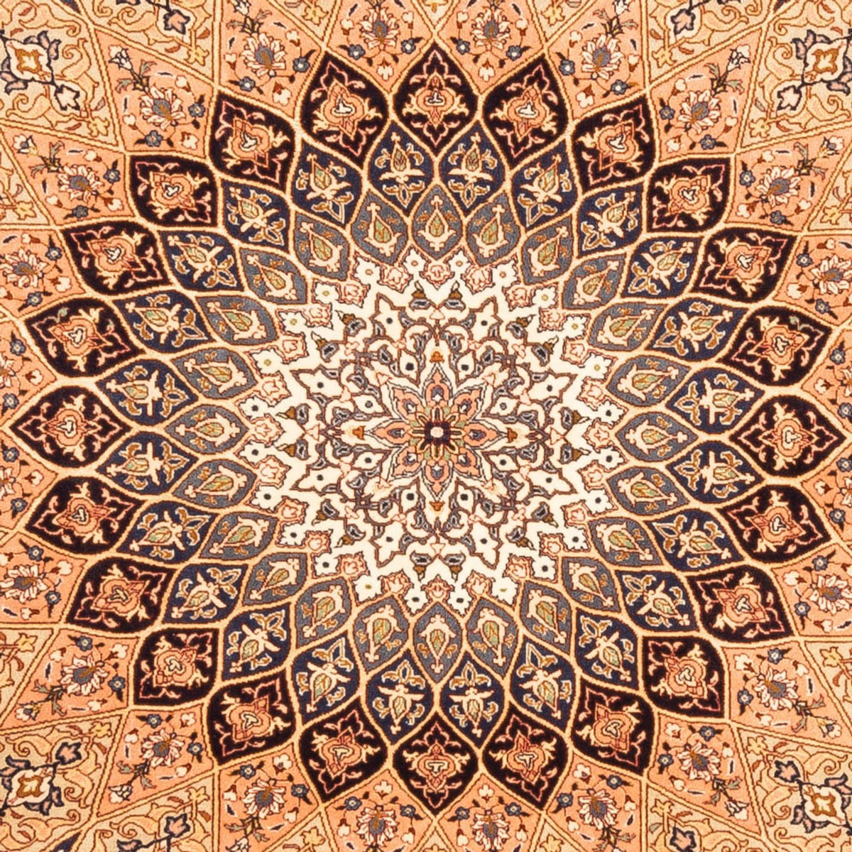Perserteppich - Täbriz - Royal quadratisch - 200 x 200 cm - hellbeige