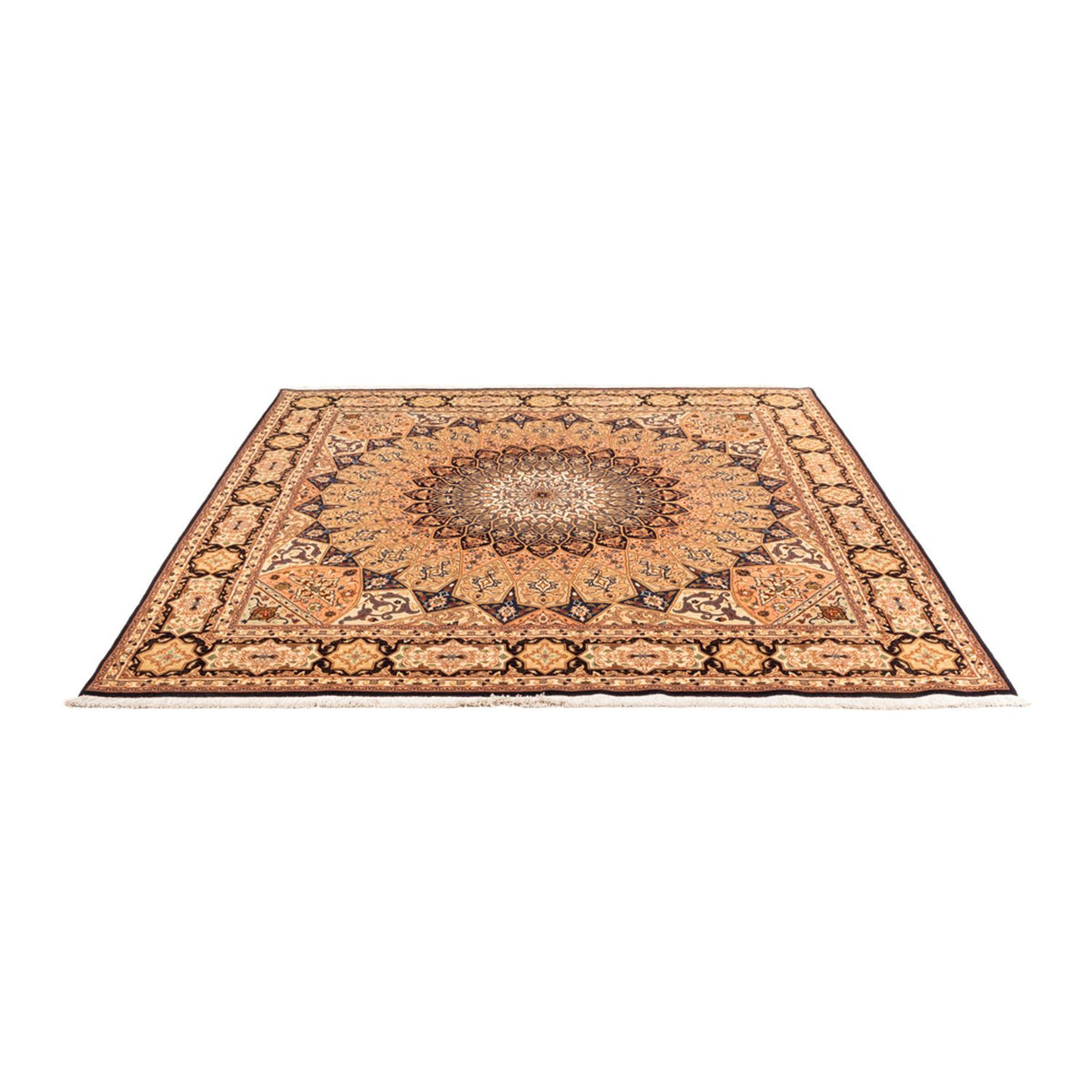 Perserteppich - Täbriz - Royal quadratisch - 200 x 200 cm - hellbeige