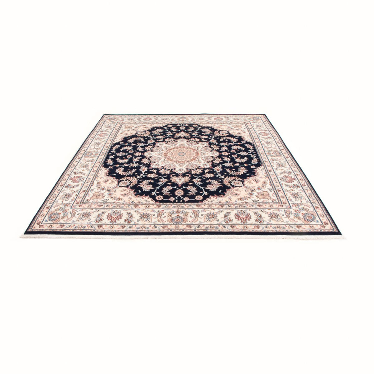 Perserteppich - Täbriz - Royal - 220 x 198 cm - dunkelblau