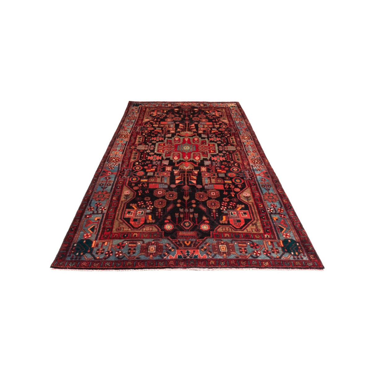 Läufer Perser - Nomadic - 343 x 154 cm - dunkelblau