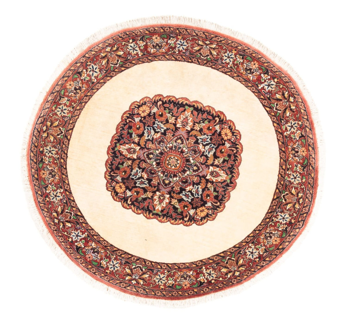 Perserteppich - Bidjar - Royal rund - 100 x 100 cm - creme