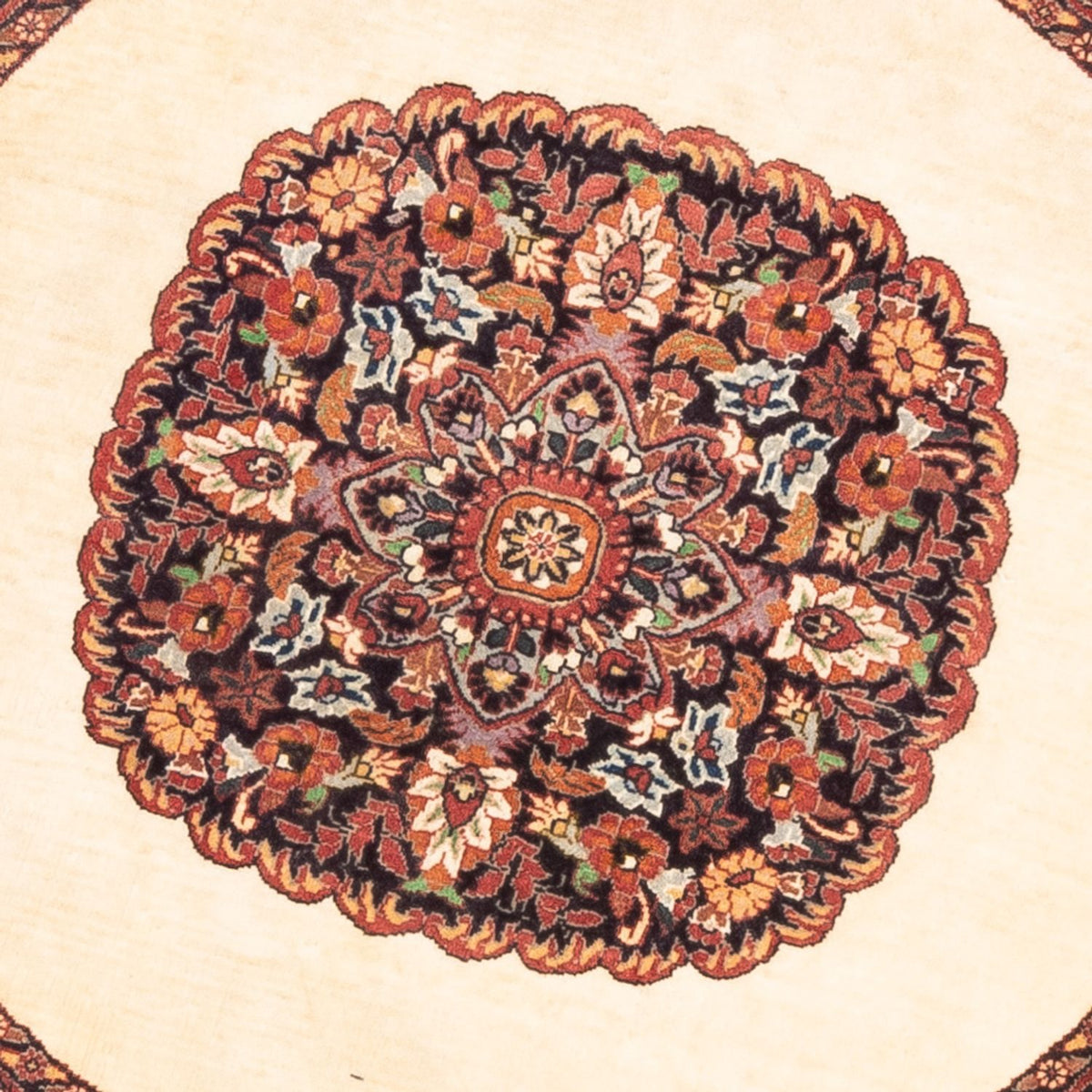 Perserteppich - Bidjar - Royal rund - 100 x 100 cm - creme