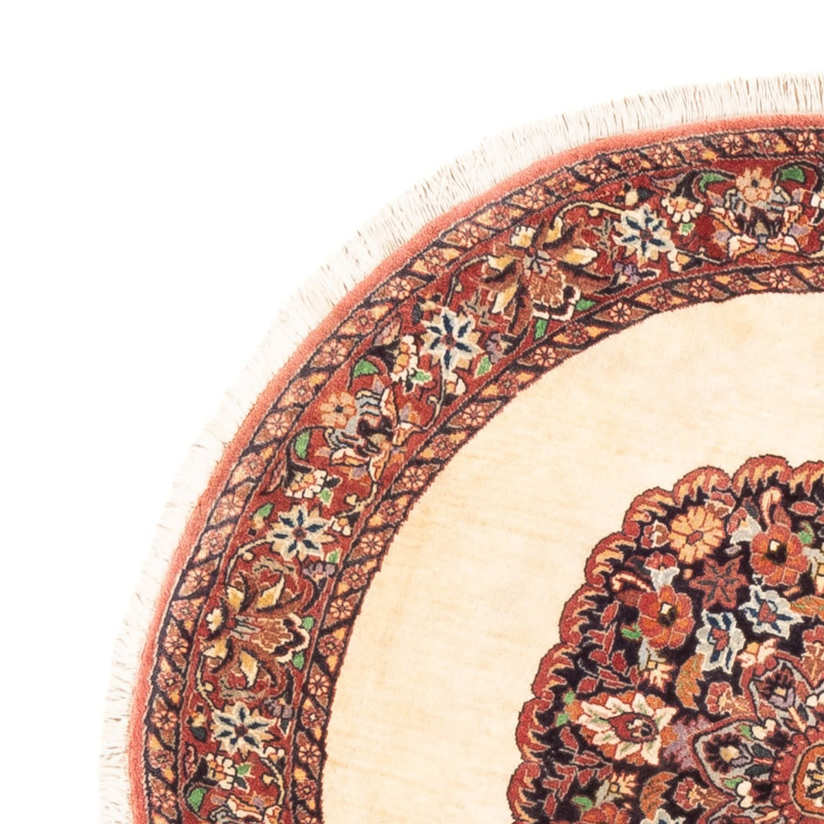 Perserteppich - Bidjar - Royal rund - 100 x 100 cm - creme