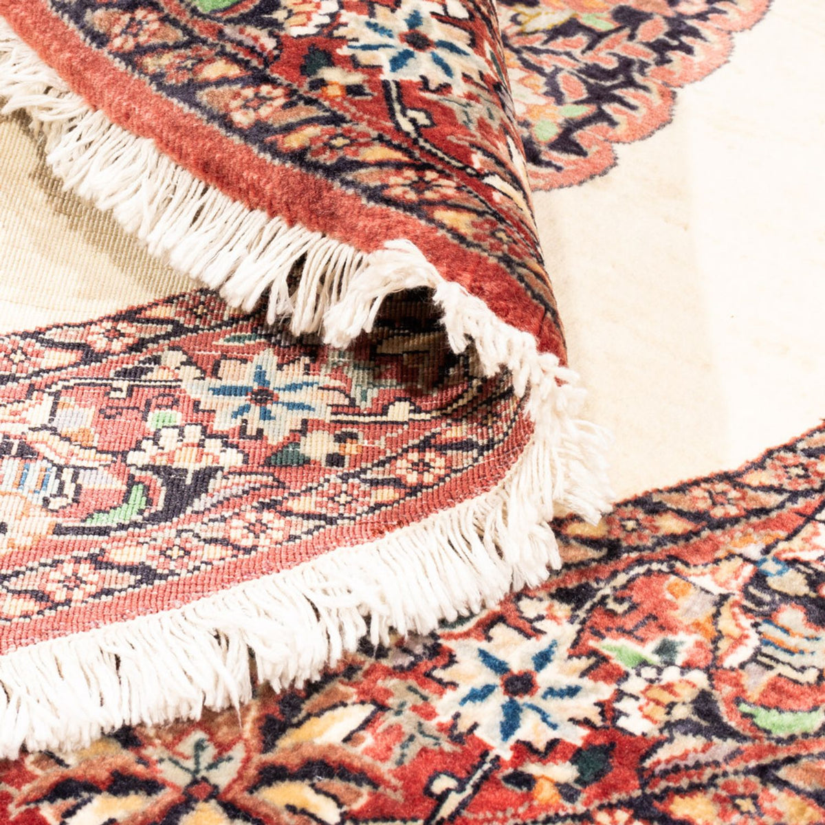 Perserteppich - Bidjar - Royal rund - 100 x 100 cm - creme