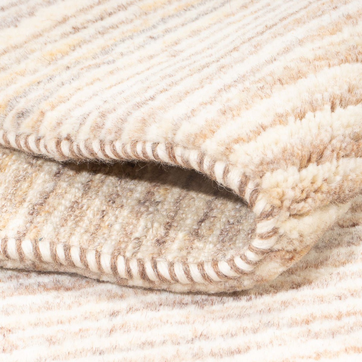 Gabbeh Teppich - Perser quadratisch - 157 x 140 cm - beige