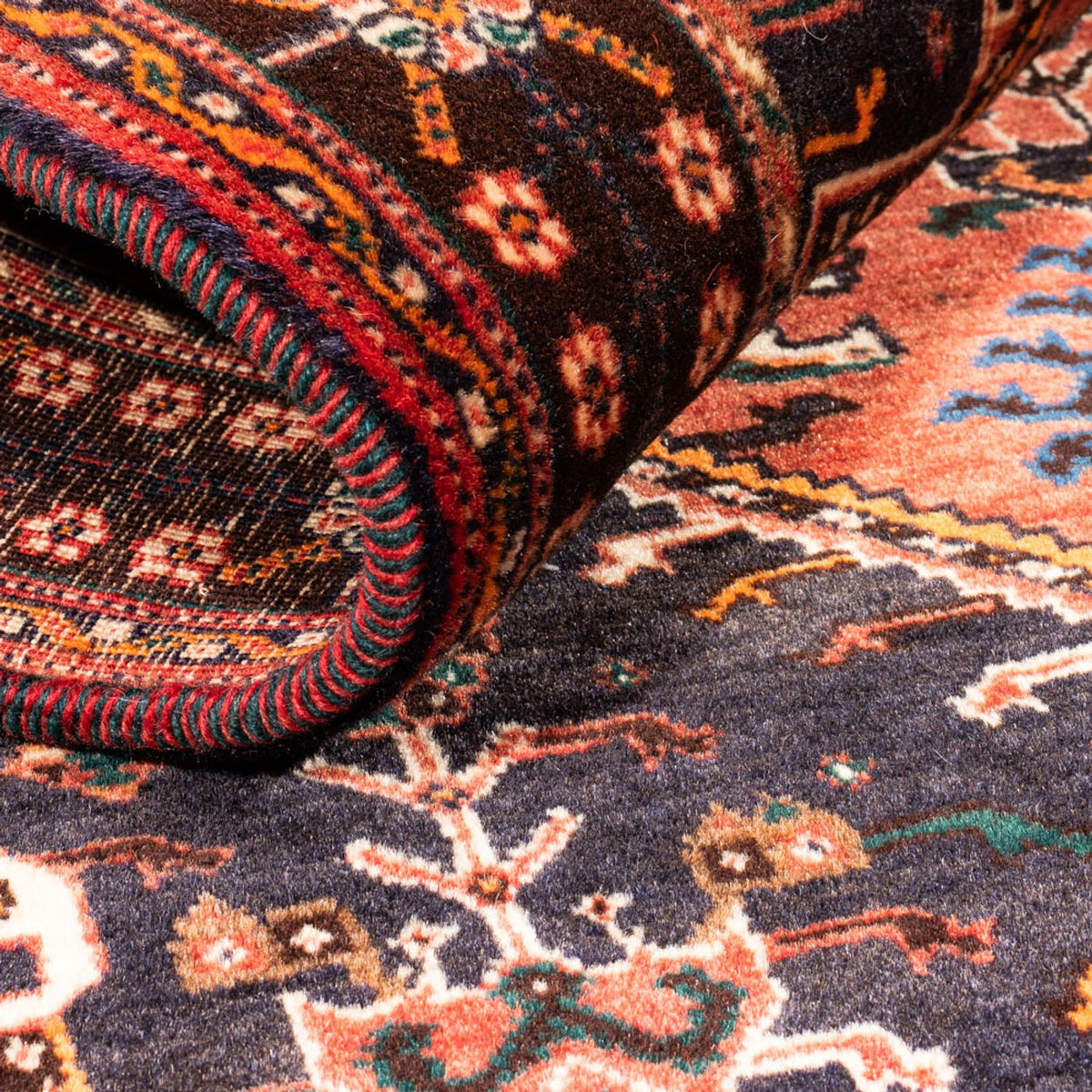 Perserteppich - Nomadic - 140 x 108 cm - rot