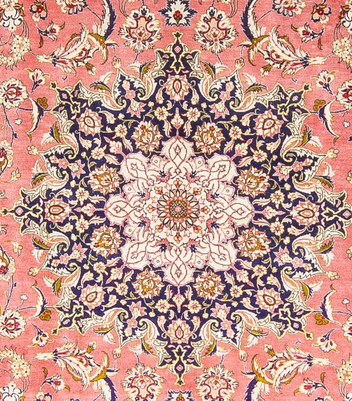 Seidenteppich - Ghom Seide - Premium quadratisch - 247 x 247 cm - hellrot