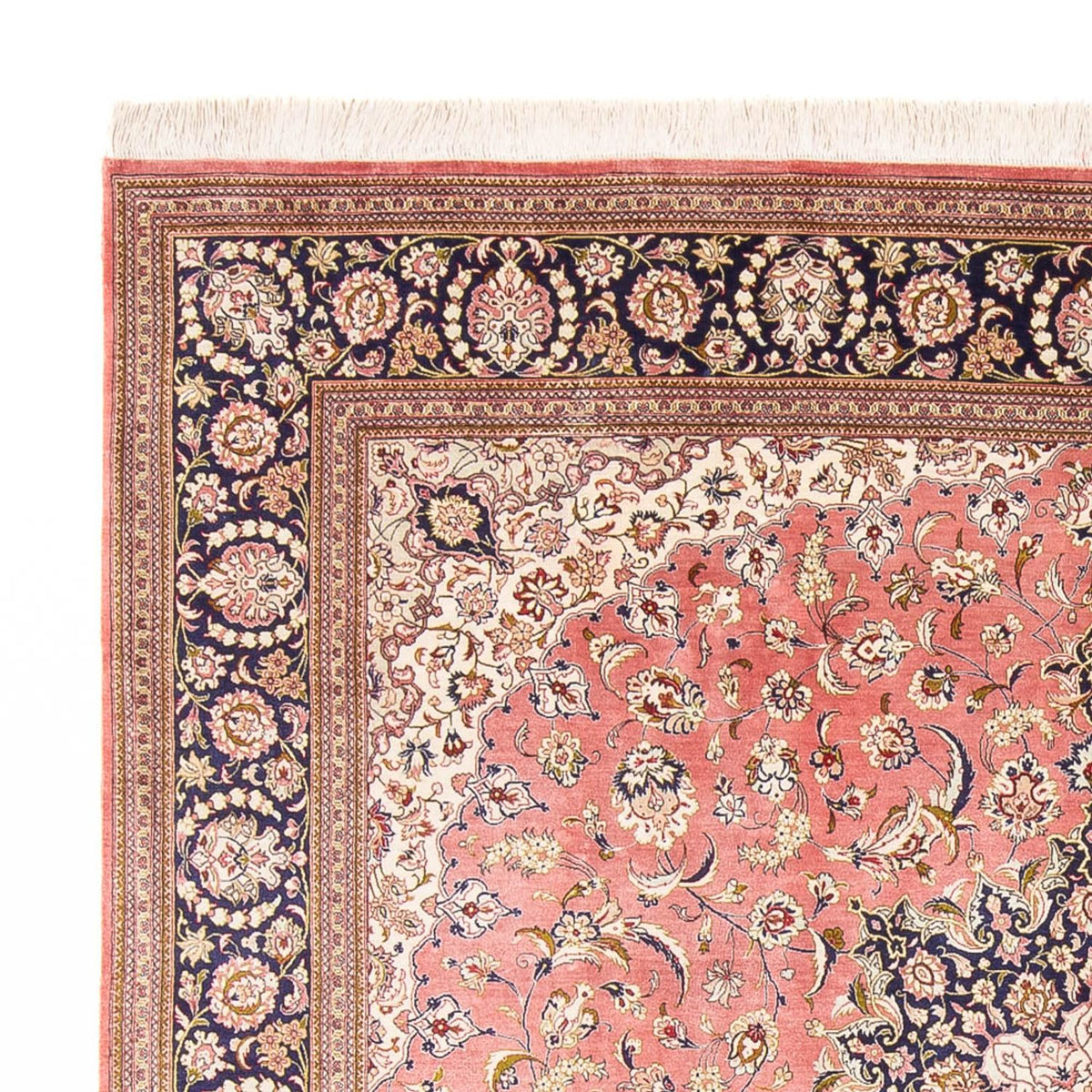 Seidenteppich - Ghom Seide - Premium quadratisch - 247 x 247 cm - hellrot