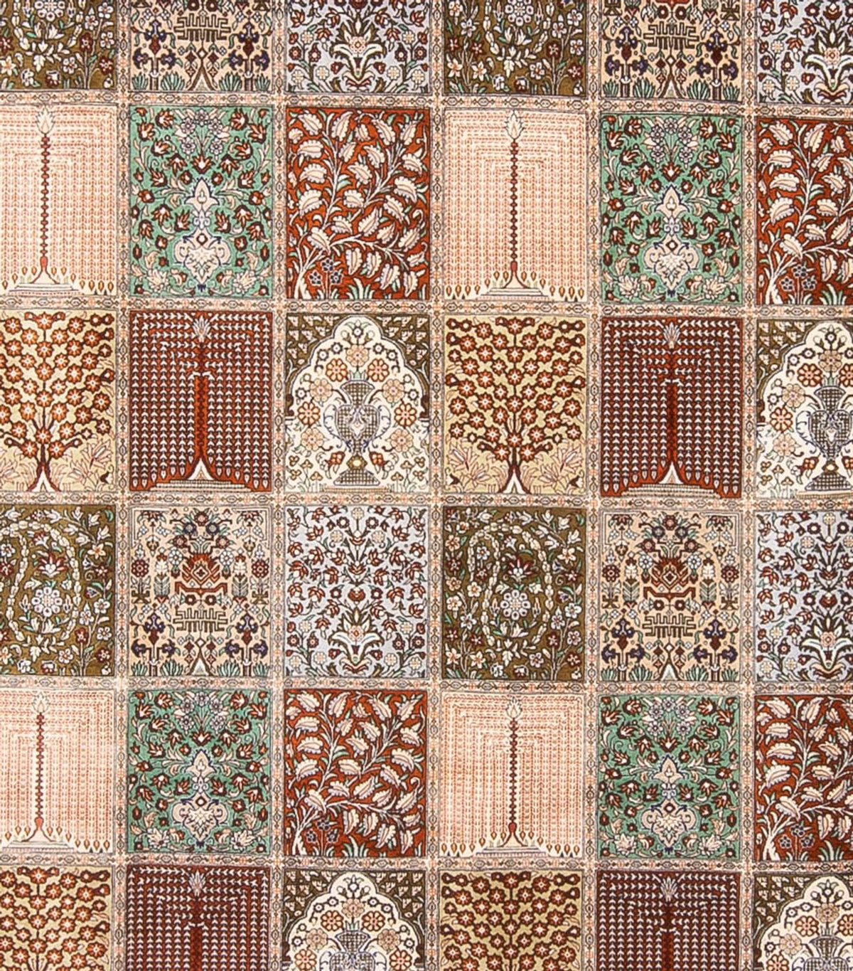 Seidenteppich - Ghom Seide - Premium quadratisch - 302 x 297 cm - mehrfarbig