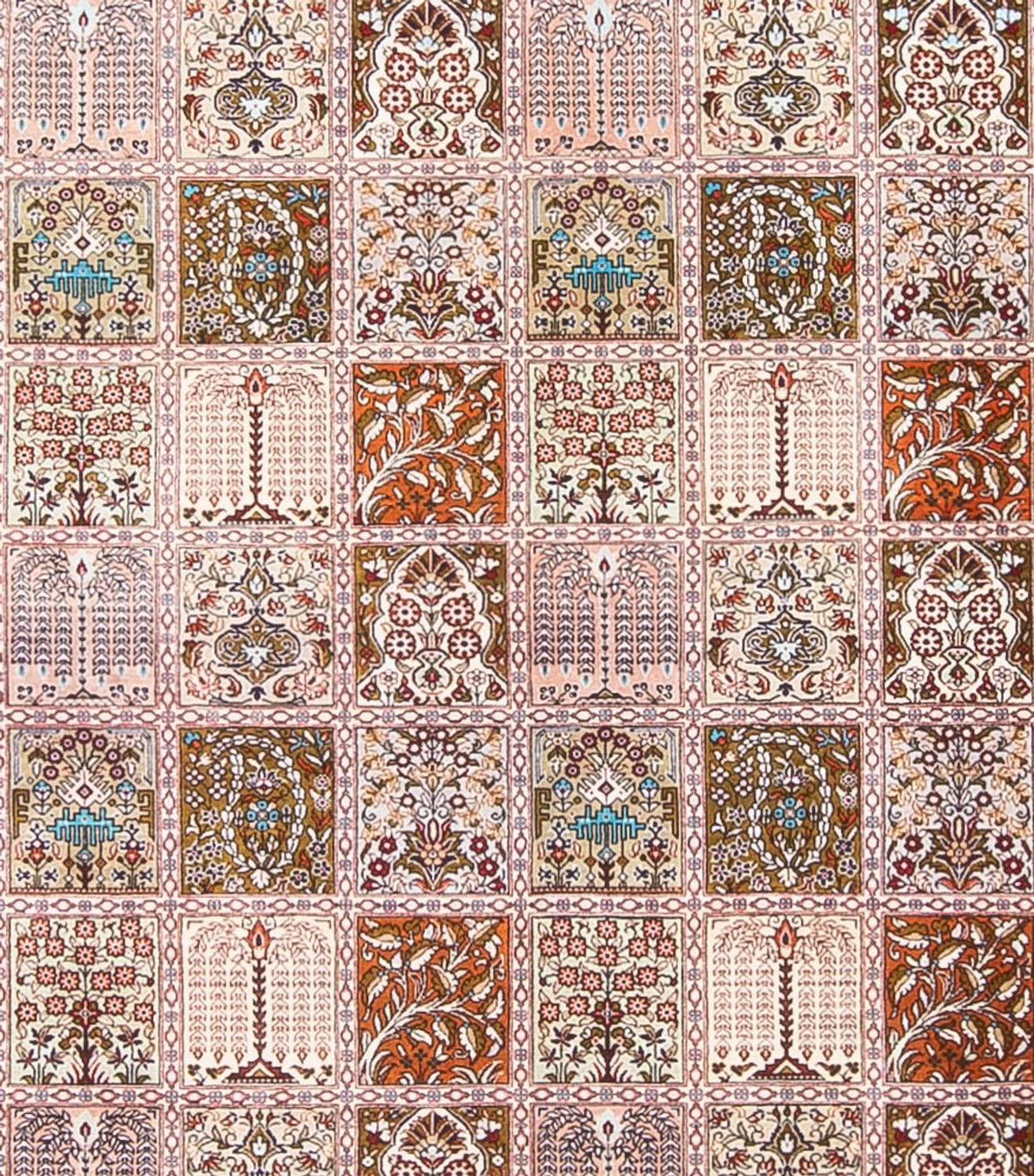 Seidenteppich - Ghom Seide - Premium quadratisch  - 250 x 250 cm - mehrfarbig