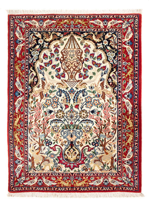 Perserteppich - Isfahan - Premium - 100 x 75 cm - creme