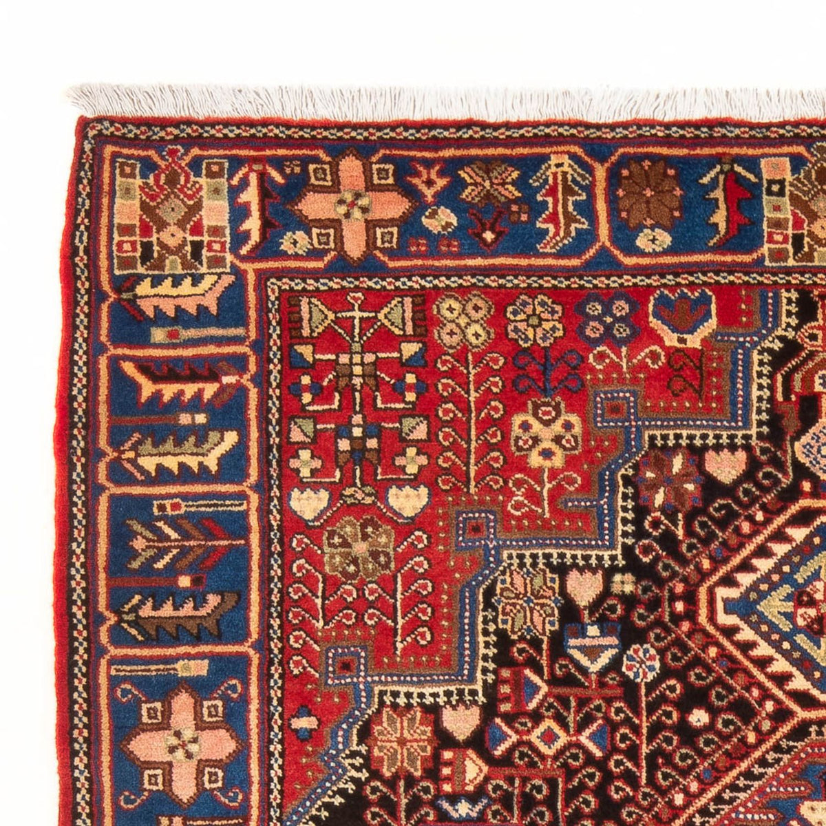 Perserteppich - Nomadic - 206 x 146 cm - bordeauxrot