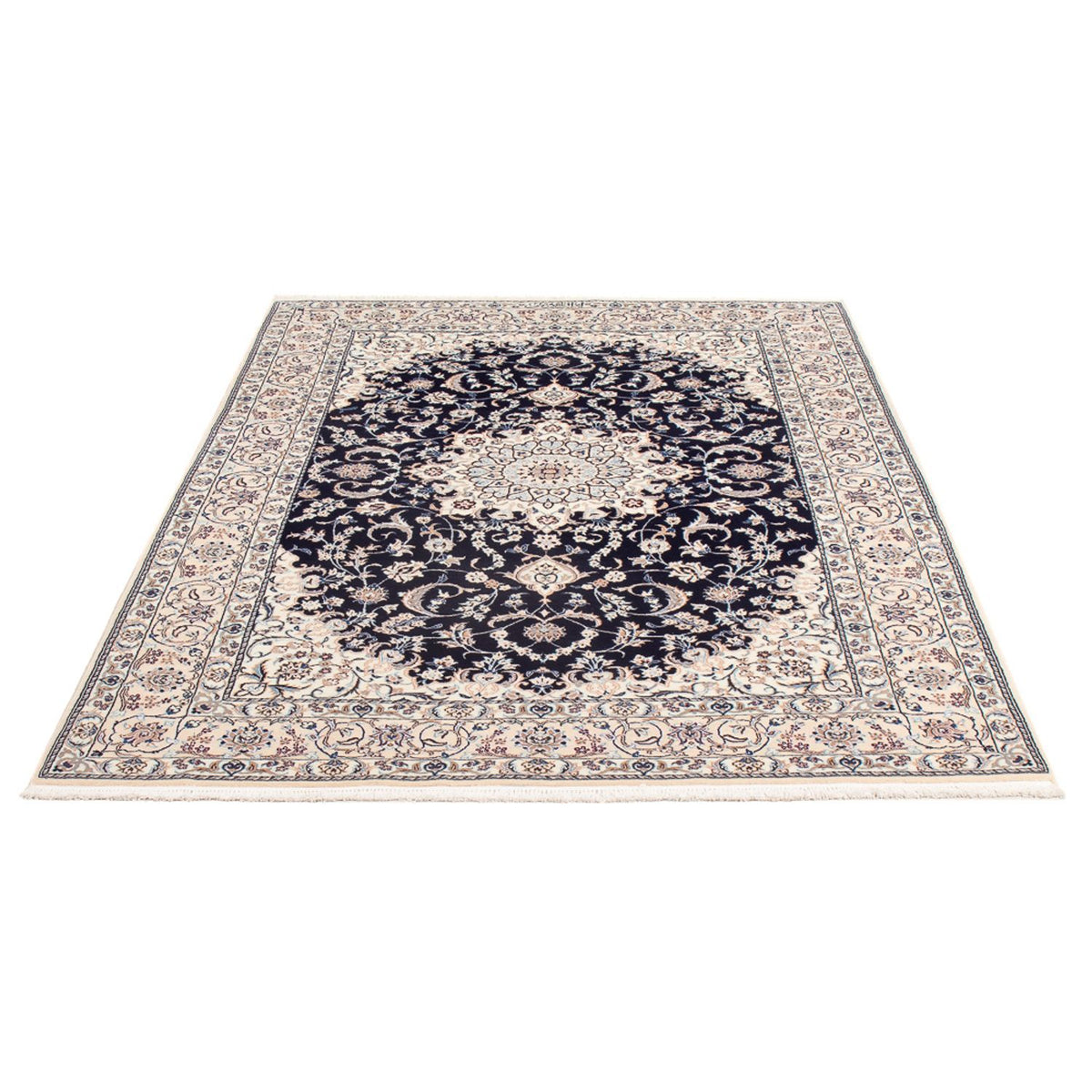 Perserteppich - Nain - Premium - 175 x 128 cm - dunkelblau