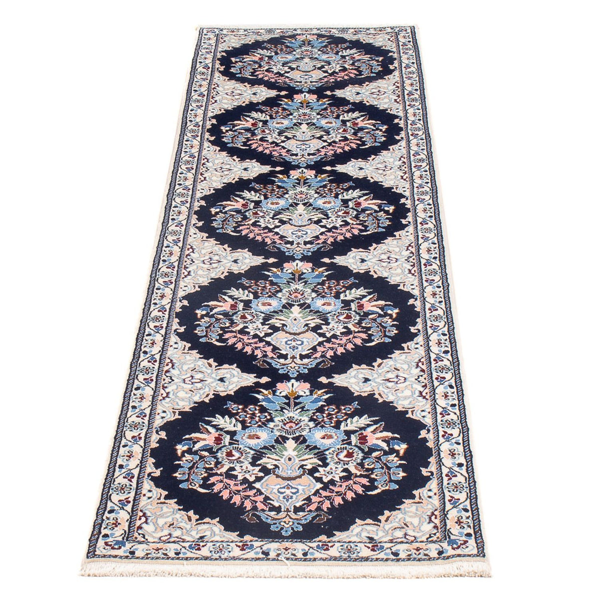 Läufer Perser - Nain - Premium - 202 x 46 cm - dunkelblau