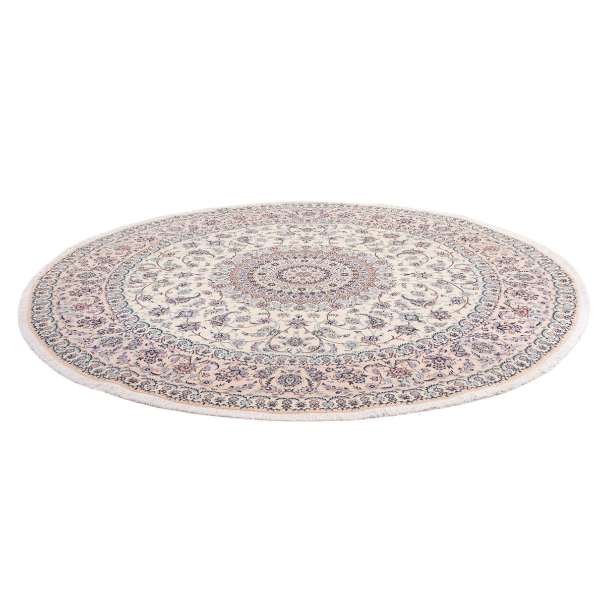 Perserteppich - Nain - Premium rund  - 247 x 247 cm - creme