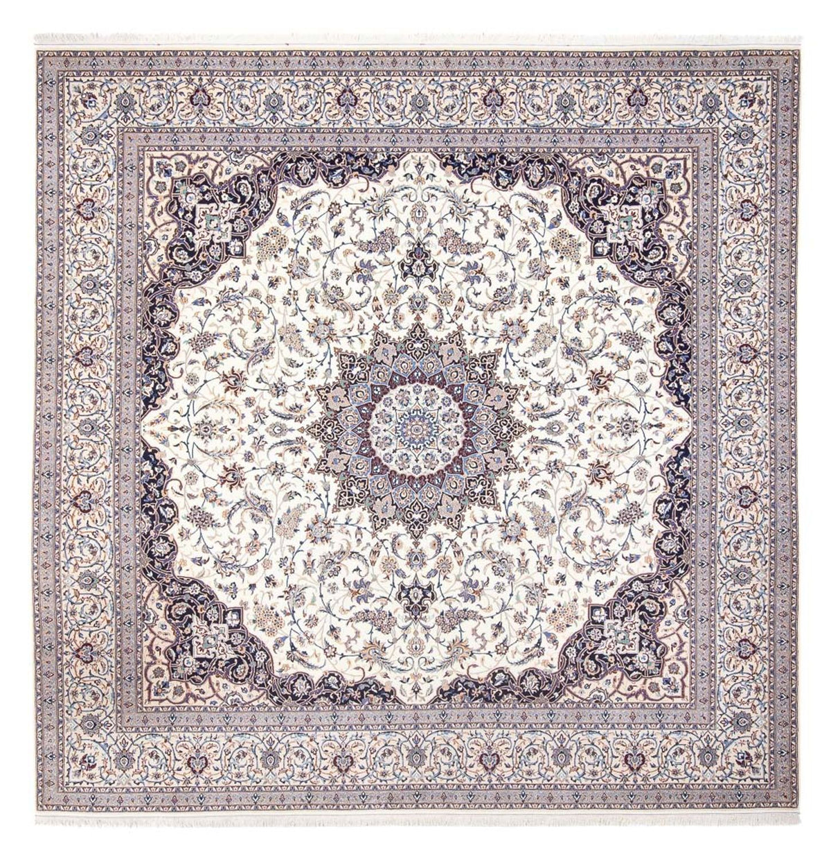 Perserteppich - Nain - Premium quadratisch - 308 x 308 cm - creme