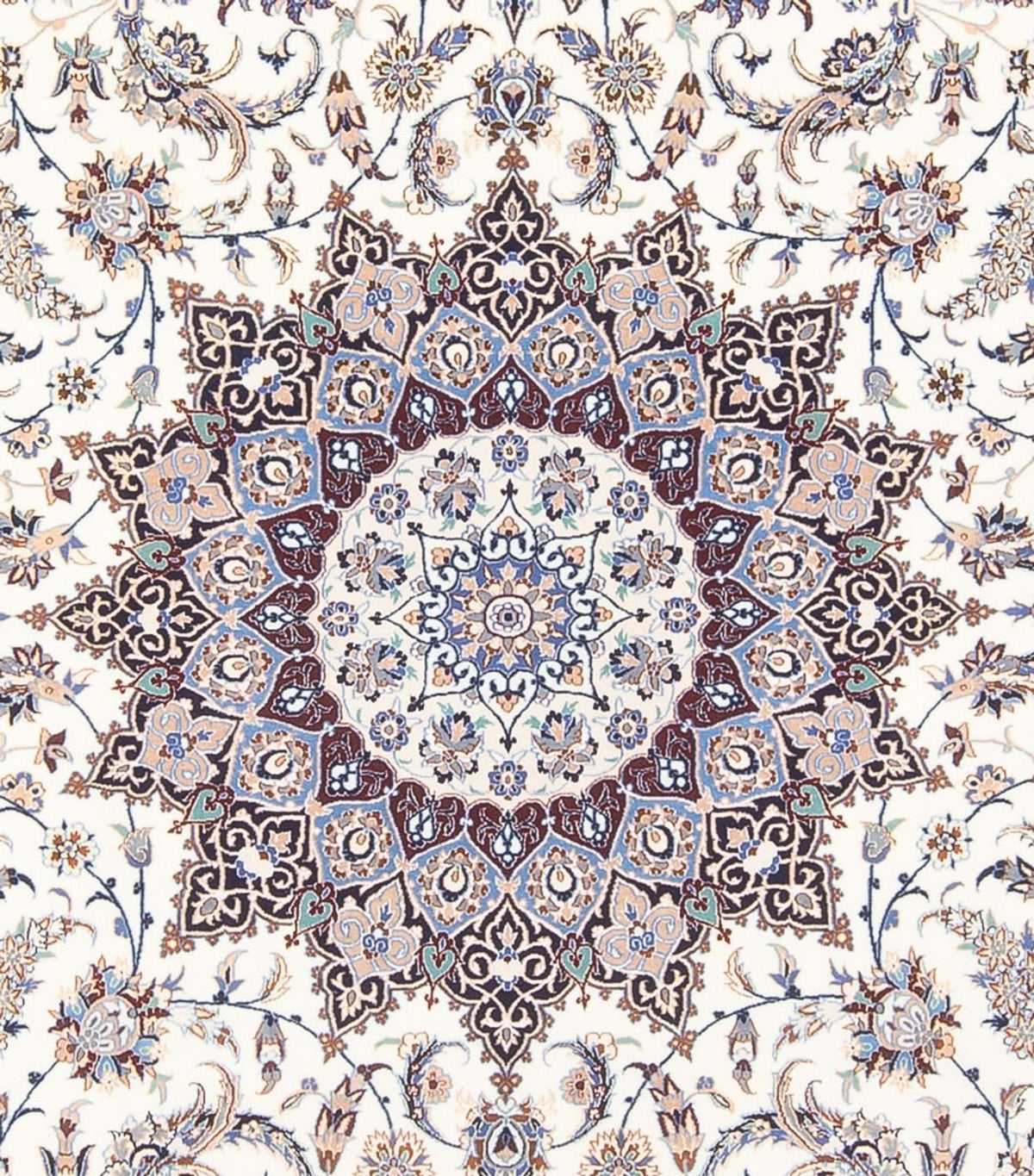 Perserteppich - Nain - Premium quadratisch - 308 x 308 cm - creme