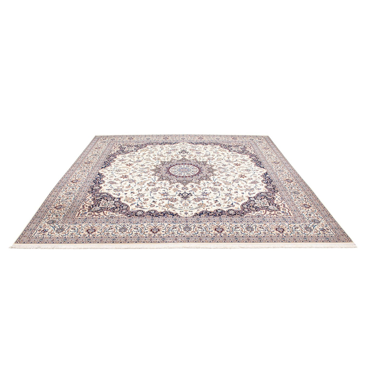Perserteppich - Nain - Premium quadratisch - 308 x 308 cm - creme