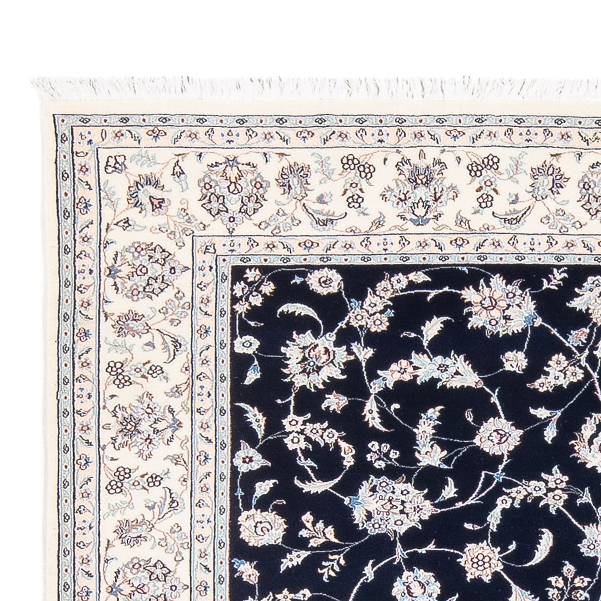 Perserteppich - Nain - Premium - 203 x 151 cm - dunkelblau