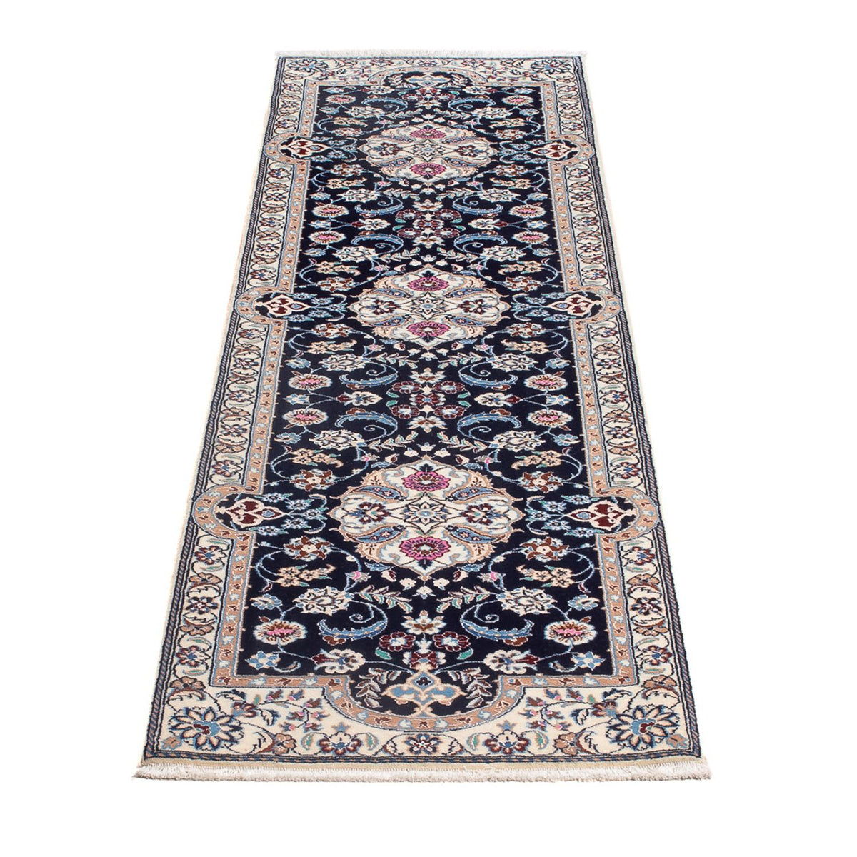 Läufer Perser - Nain - Premium - 196 x 50 cm - dunkelblau