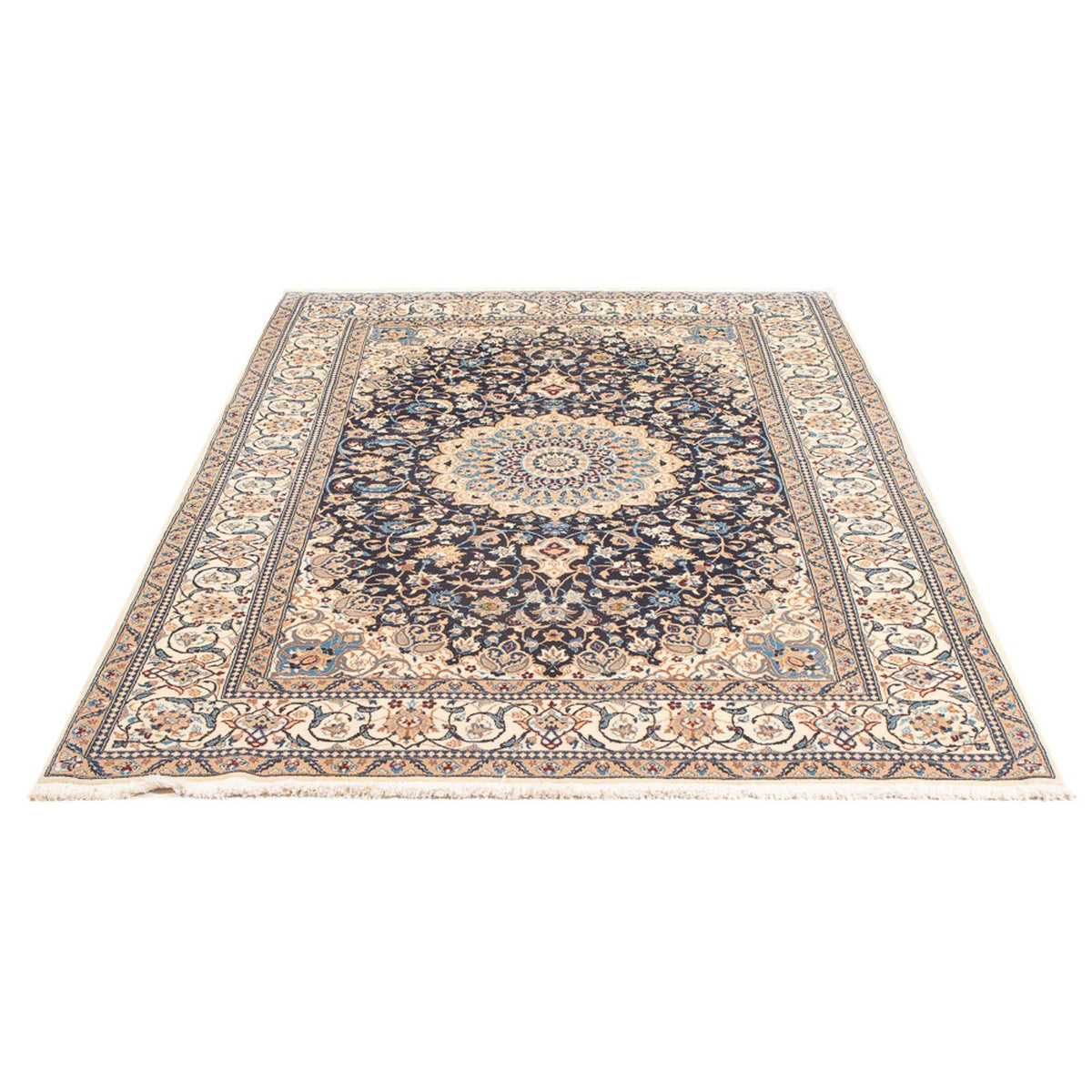Perserteppich - Nain - Premium - 202 x 129 cm - dunkelblau