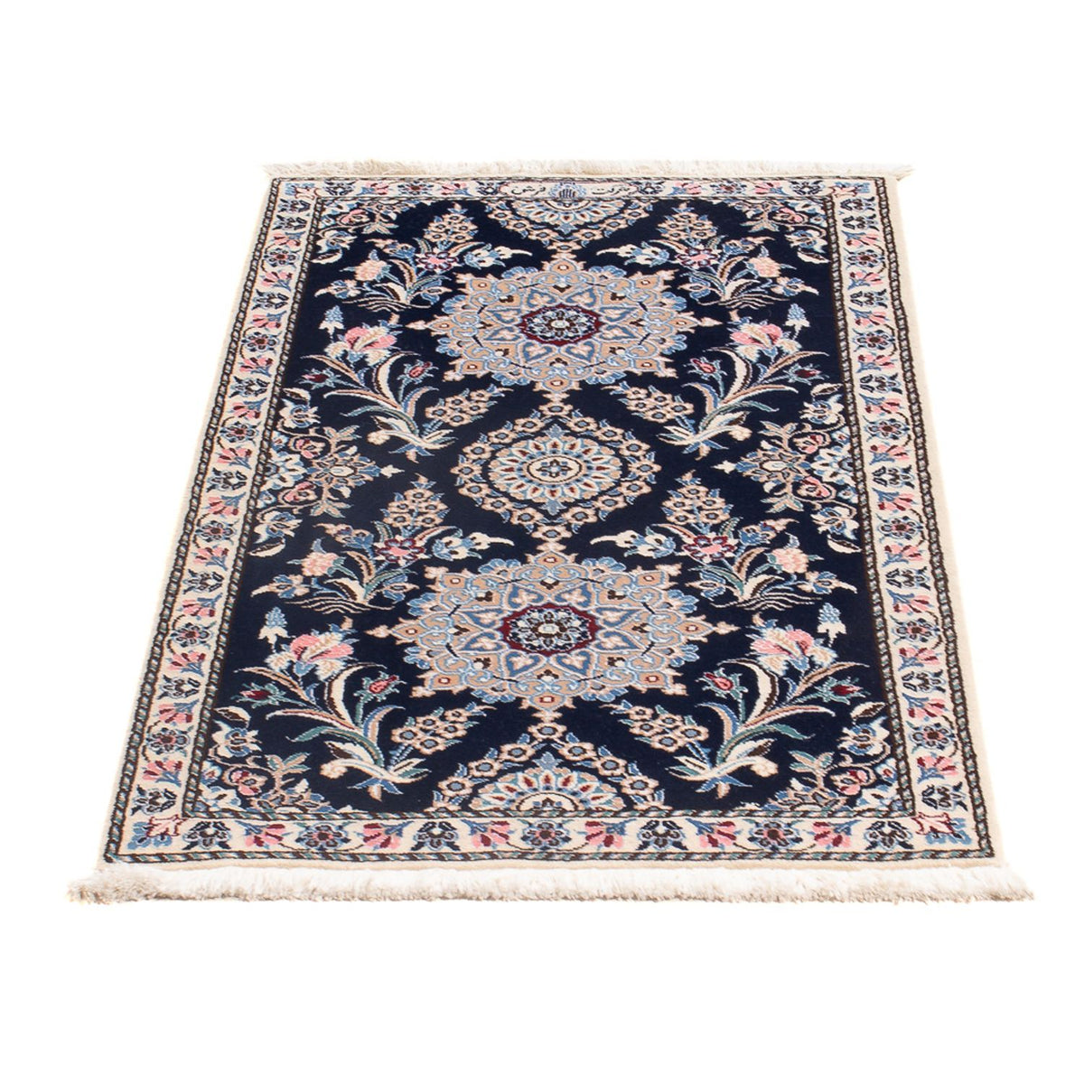 Perserteppich - Nain - Premium - 112 x 57 cm - dunkelblau