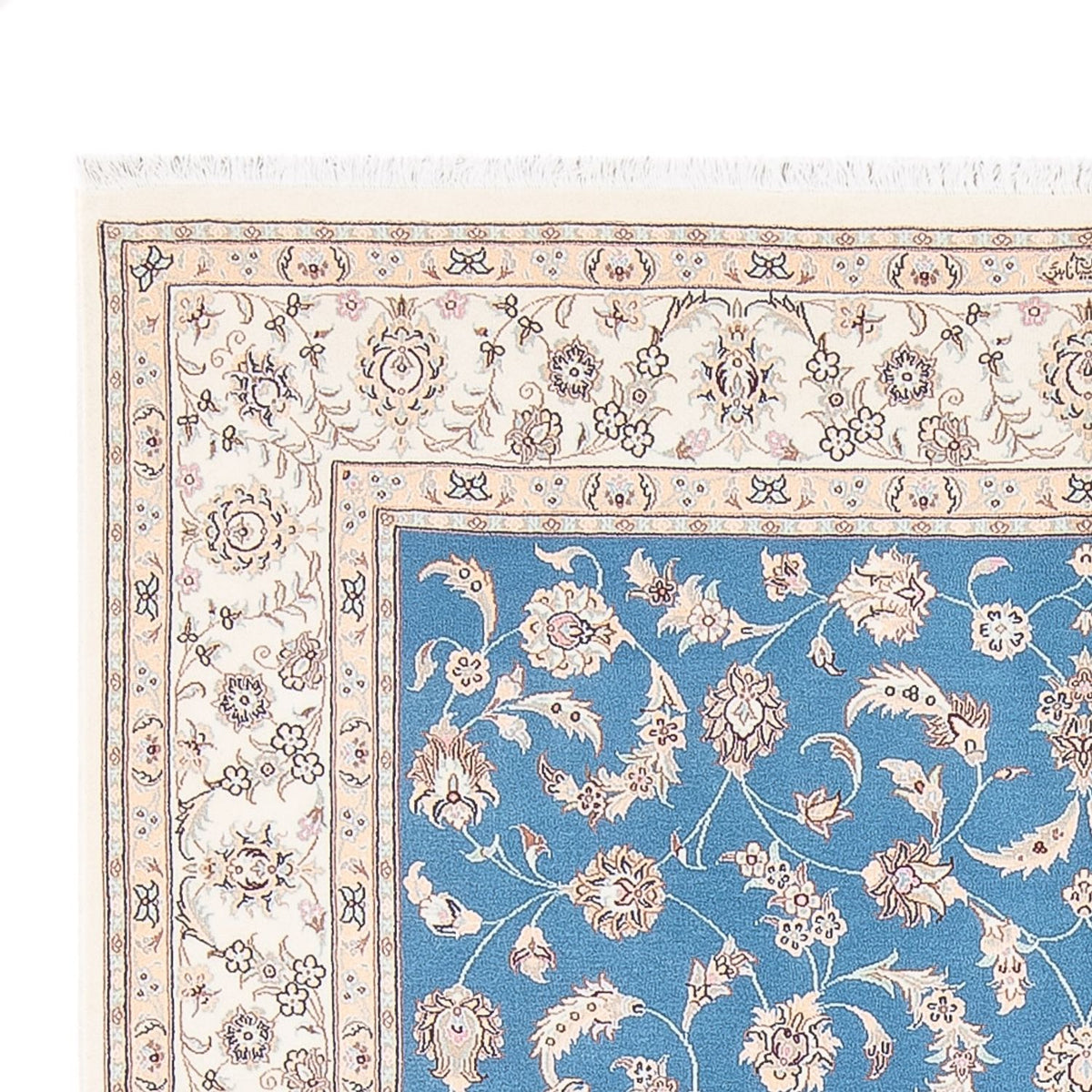 Perserteppich - Nain - Premium - 210 x 151 cm - blau